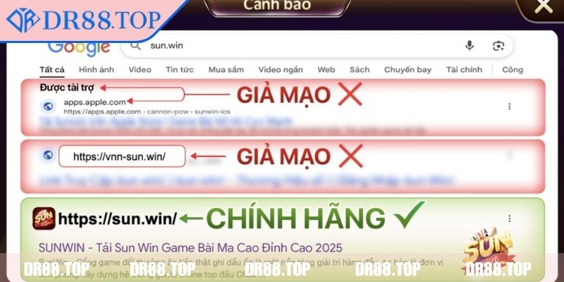 Hiện tượng Sunwin giả mạo xuất hiện ngày càng nhiều trên mạng